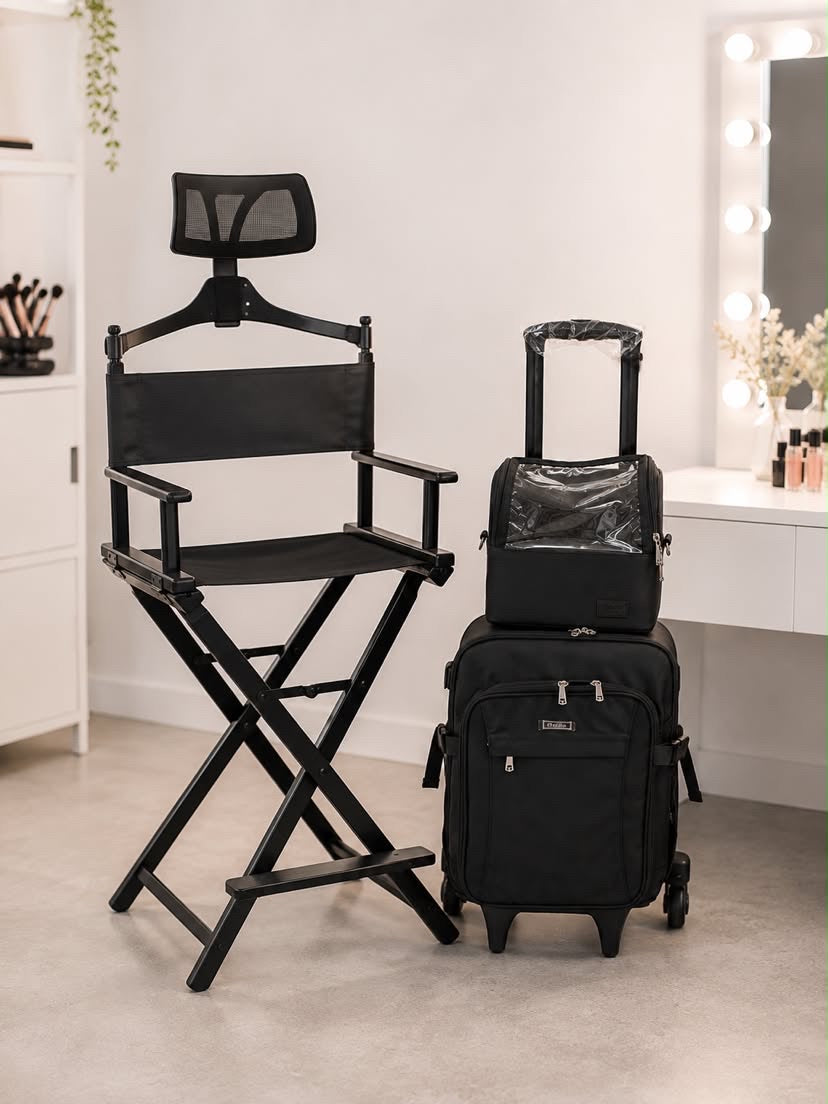 Silla de maquillaje con cabezal