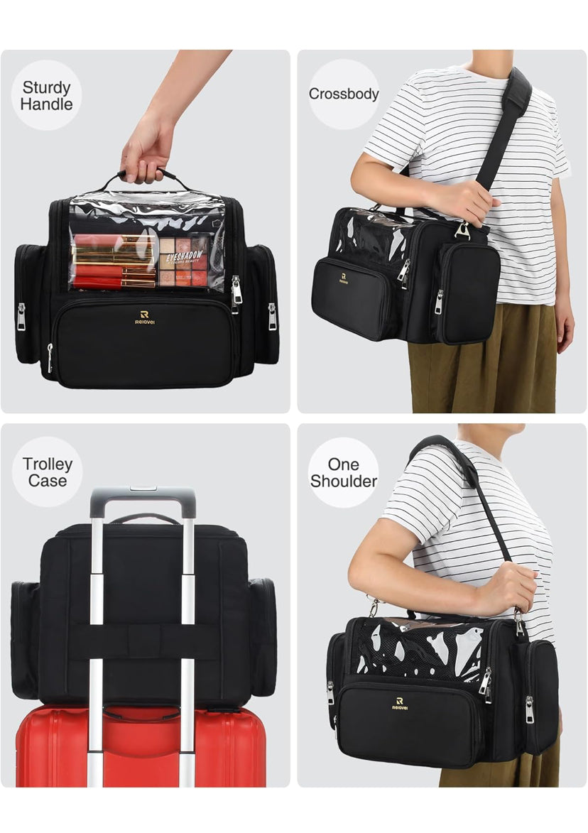 Estuche de brochas extra grande bolsillos tela