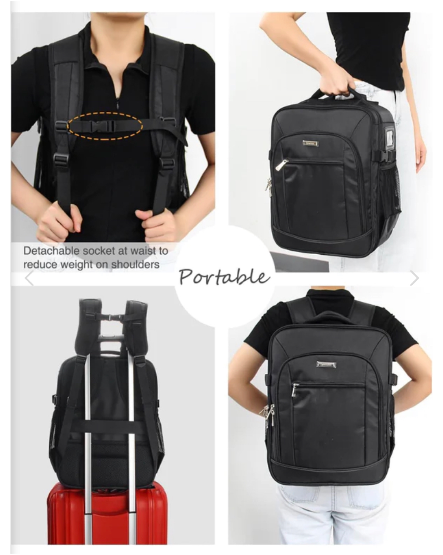 Morral de maquillaje profesional doble capa