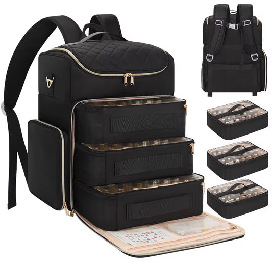 Morral de Manicura color negro 120 esmaltes
