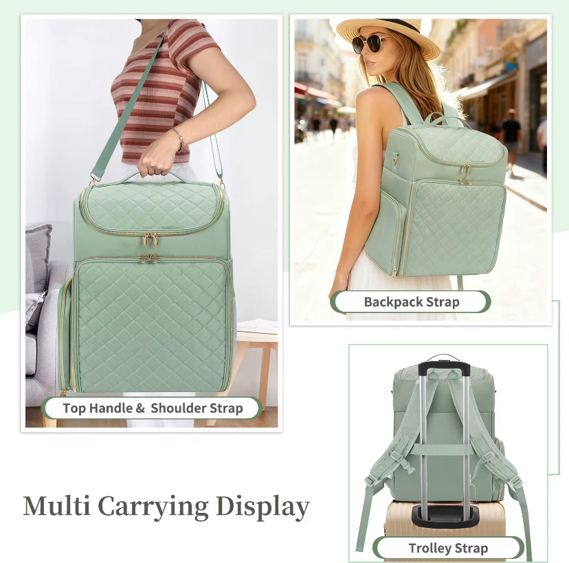 Morral de Manicura color Verde Menta 120 esmaltes