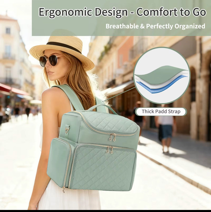 Morral de Manicura color Verde Menta - 80 esmaltes.