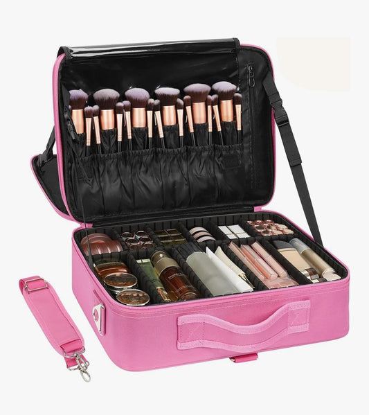 Maleta de maquillaje Rosa fuerte L