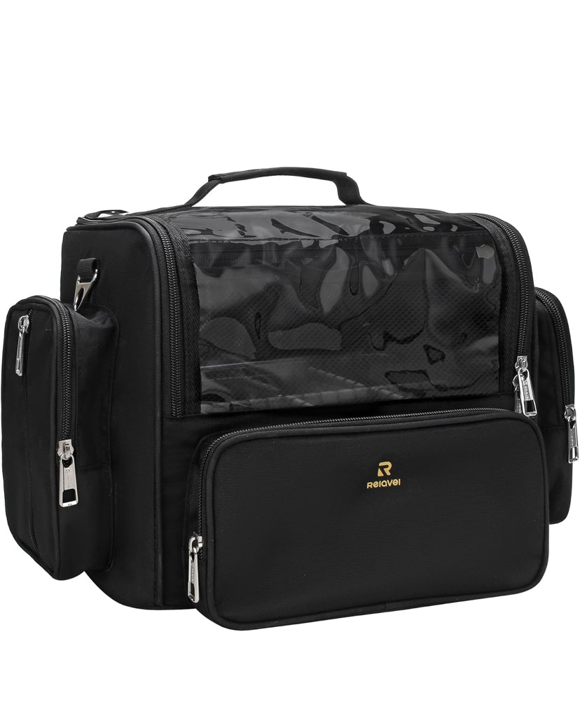 Estuche de brochas extra grande bolsillos tela